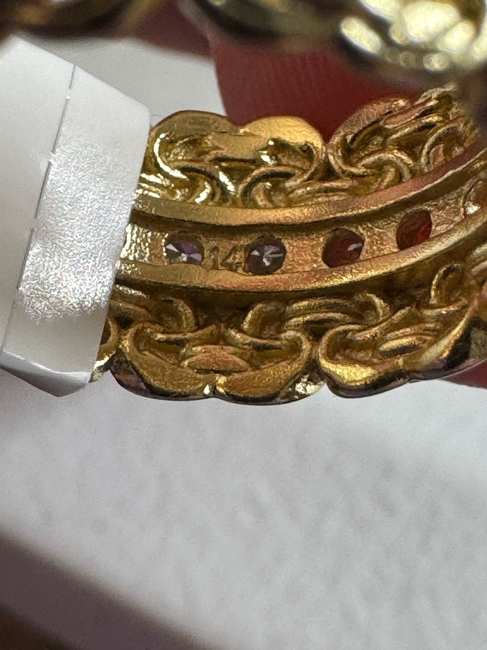 14K Scalloped Filigree Band - Picture 8 of 9